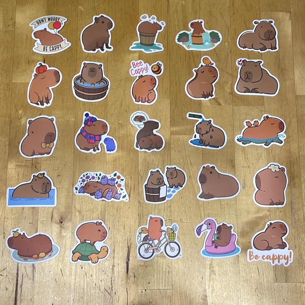 50 Capybara Stickers
